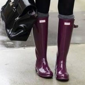eggplant hunter boots