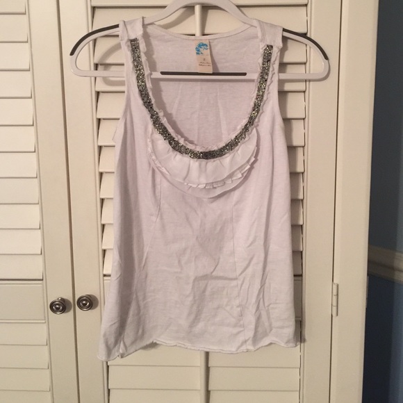 White Decorative Tank Top