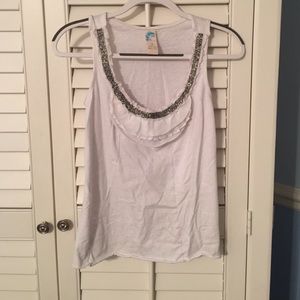 White Decorative Tank Top