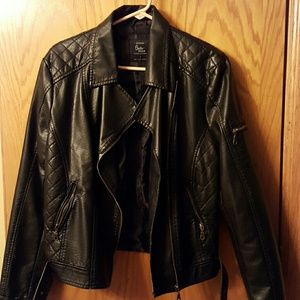 Black leather jacket