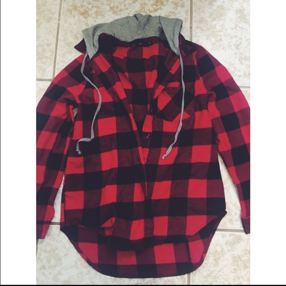 Hooded Flannel shirt/jacket
