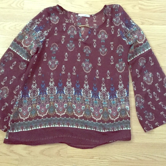 Vintage bell bottom long sleeve shirt