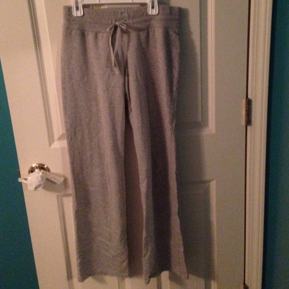 Gray wide leg sweatpants