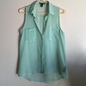 ✨BOGO✨Mint sheer tank top
