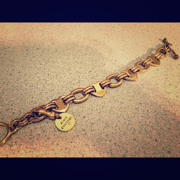 Gold juicy couture toggle bracelet