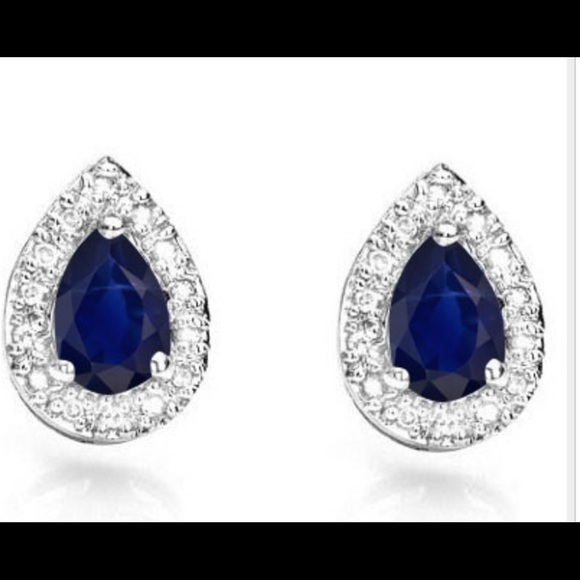 Sapphire and Diamond Earrings‼️ - Picture 2 of 4