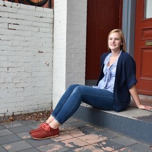 Cozy navy knit cardigan