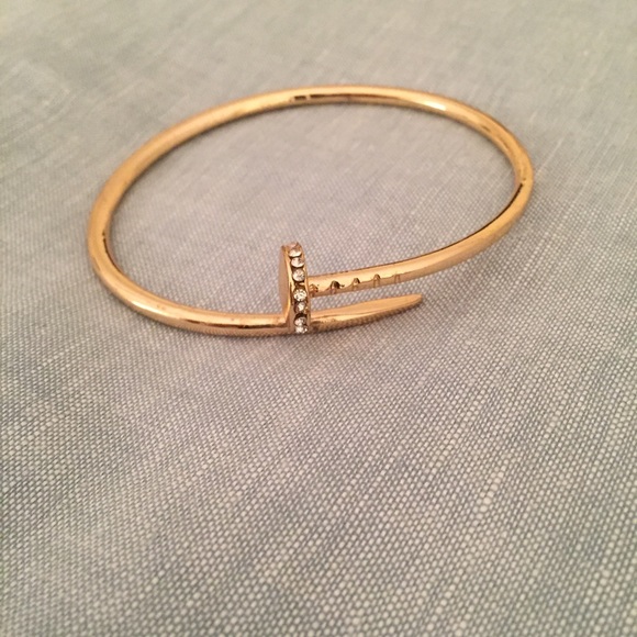 Chloe & theodora Jewelry - Gold nail bangle bracelet