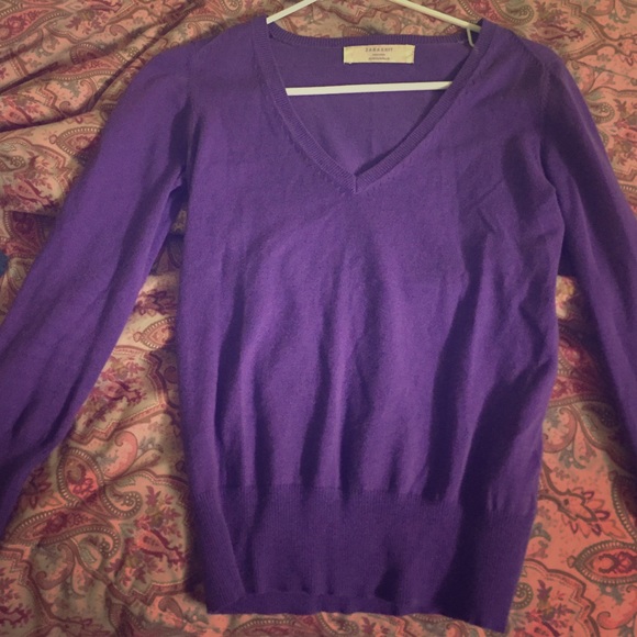 Purple v-neck sweater!