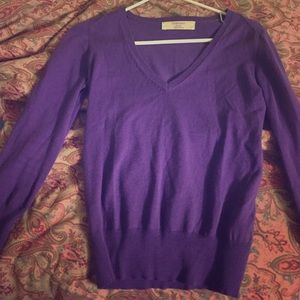Purple v-neck sweater!
