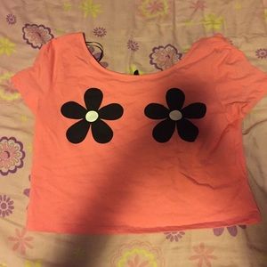 Pink , Flower Crop Top by Divided by H&M