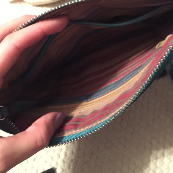 Turquoise over the shoulder purse - Picture 2 of 2