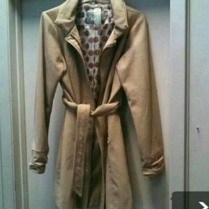 Tan long vanity coat