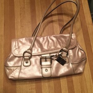 Shiny baige purse