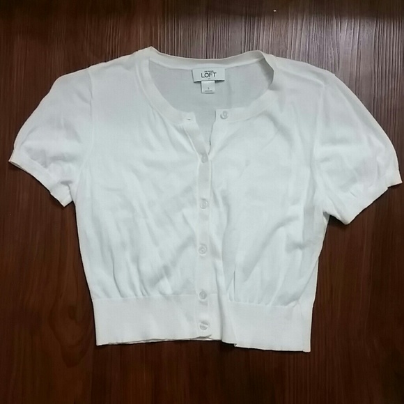 LOFT Sweaters - White cardigan