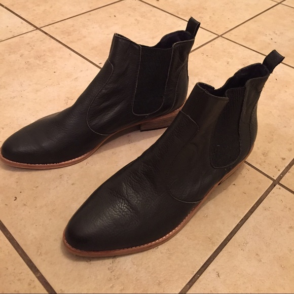 Leather Black Booties