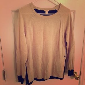 JCrew White and Black Sweater
