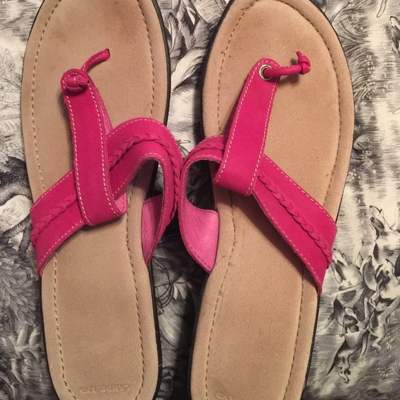 Lands end flip flops with heel - Picture 1 of 2