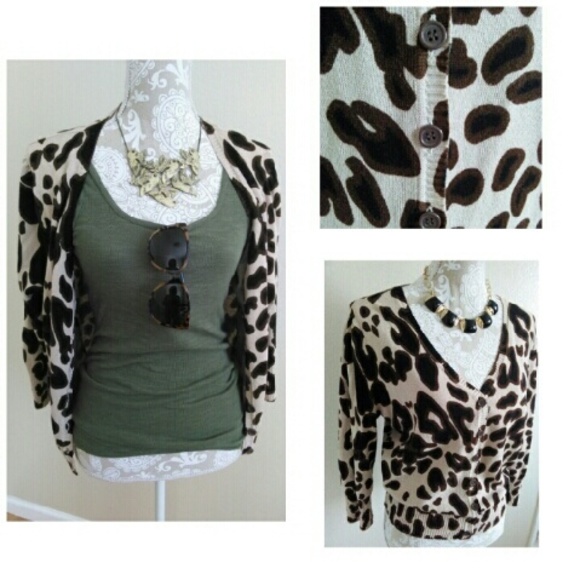 Animal print cardigan
