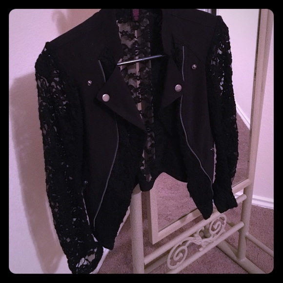 Lace material girl blazer
