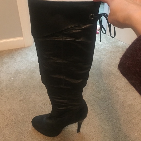 Black knee high boots
