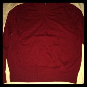 Mens red sweater. Very soft and comfy.