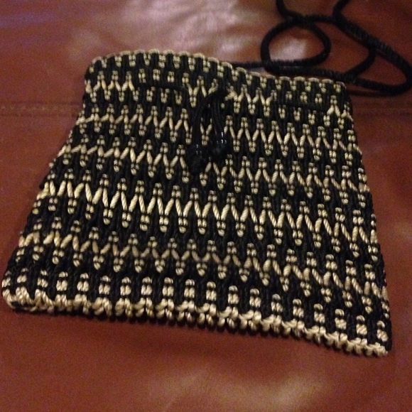 Black and silver small purse