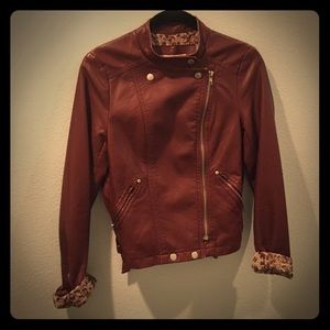 Faux Leather Moto Jacket