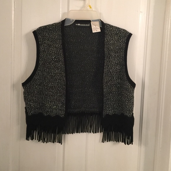 Sag Harbor Dress vest wit fringes