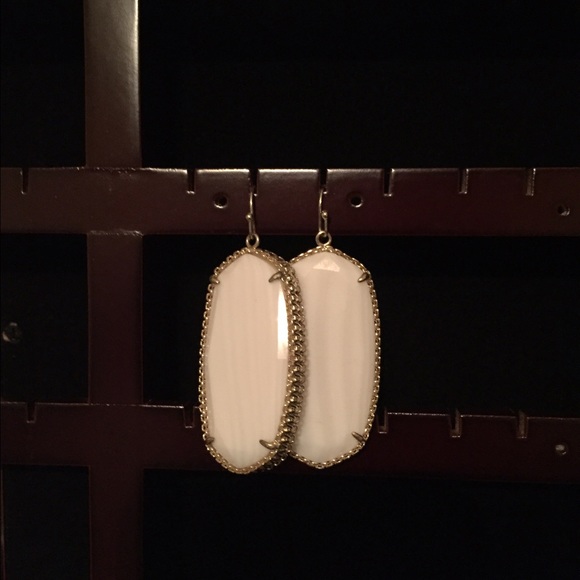 White Kendra Scott Earrings