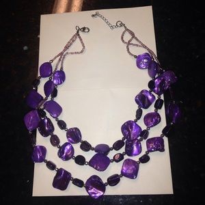 Purple stone necklace