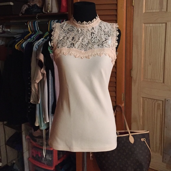 Light pink lace top