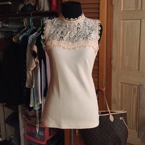Light pink lace top