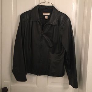 Preston & York black leather jacket