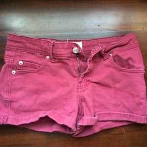 Burgundy shorts