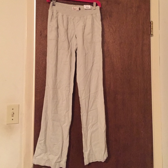 Khaki linen pants