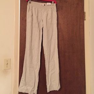 Khaki linen pants