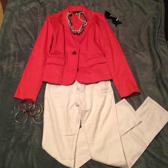 Coral blazer.