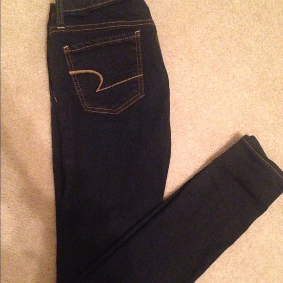 AE dark denim jeggings size 0