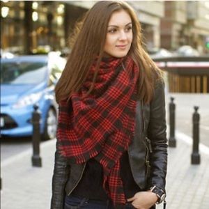 Red Blanket Scarf