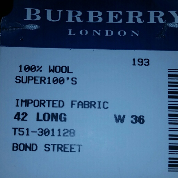 Burberry Bond Street Suits Super 100% wool - Picture 2 of 4