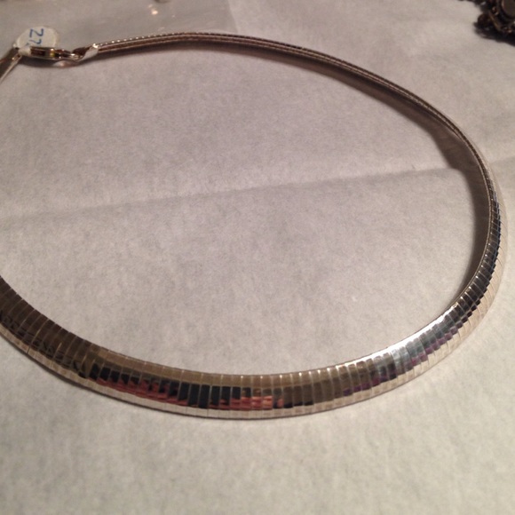 27gram Sterling silver omega necklace.