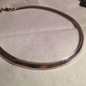 27gram Sterling silver omega necklace.