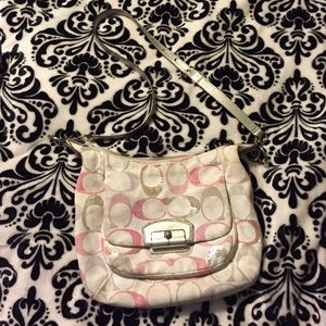 Pink & Gray Coach Purse