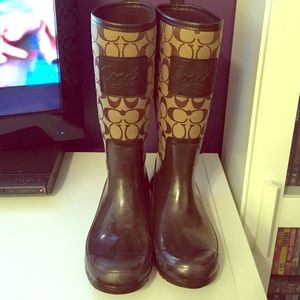 Brown Coach Rainboots