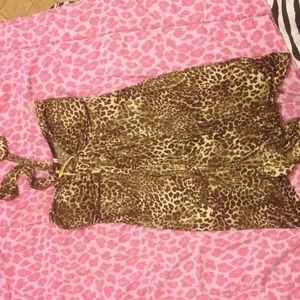 Cheetah print and gold dress