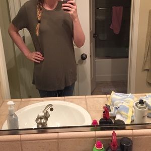 Brandy Melville army green t shirt dress
