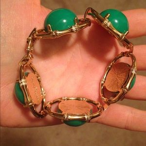 Stella & Dot Emerald Green and Gold Bracelet