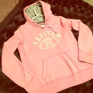 Abercrombie pink hooded sweatshirt