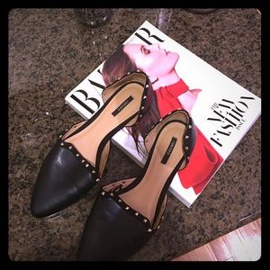 F21 black pointed toe flats